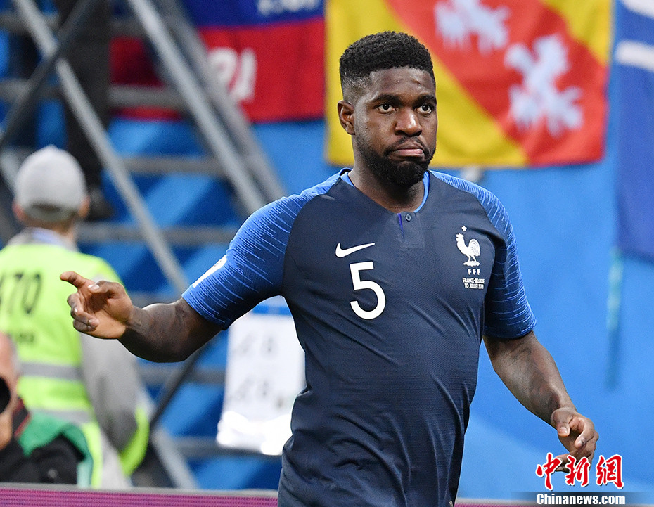 [标题][体育]乌姆蒂蒂头槌建功 法国1: 0战胜比利时挺进决赛