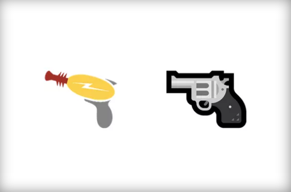 微软将玩具枪emoji换成左轮手枪