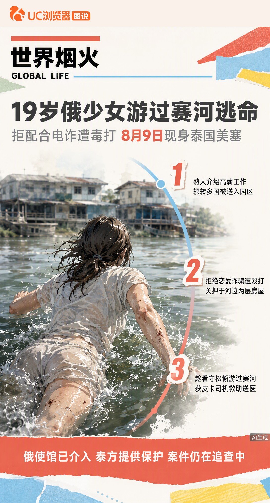 19岁俄女孩拒做电诈被毒打，拼死游过赛河逃到泰国。她撕开了园区黑幕：AI翻译加卫星网，诈骗已成跨国流