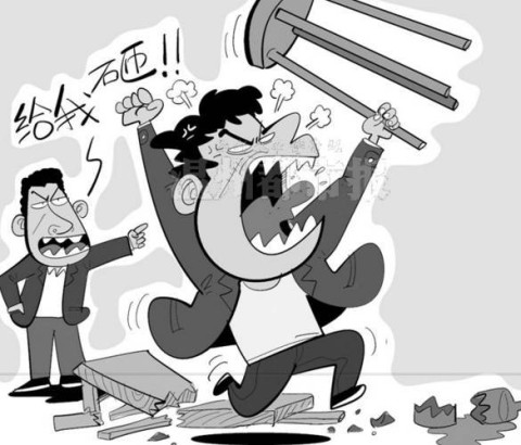 汉中6男子等待警方处理时逞强耍横 泄愤砸车伤人