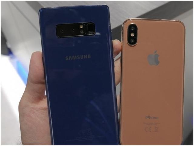 三星Note 8和iPhone 8样机对比!