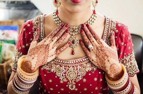 印度婚礼甜蜜的图案: "曼海蒂"