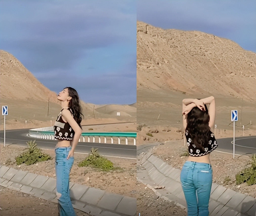 穿吊带大秀马甲线, 翘臀圆润惹人羡慕_zzd_学生时代