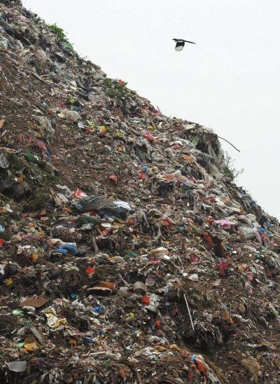 北京房山河北镇景区边堆出"垃圾山"