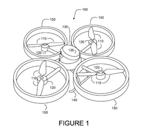 谷歌无人机相关专利示意图