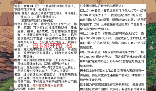 DNF: 巴卡尔开荒门槛出炉! 70级成硬性要求, 自定义是加分项