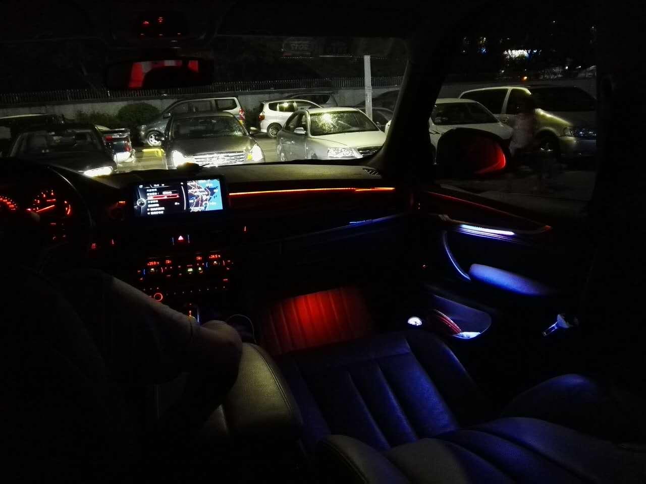 宝马x5改装九色氛围灯 夜色神器, 让你在车上的夜里从此不孤单