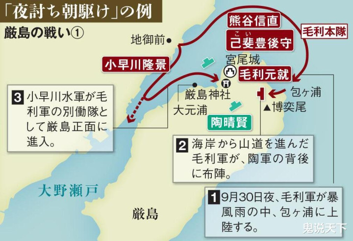 日本战国 三大奇袭战 之一的严岛之战究竟是怎样的战争 全网搜