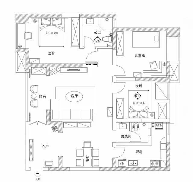 90㎡三室甜蜜美家, 看着很简单, 住着很舒心