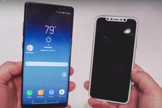 三星Note 8和iPhone 8样机对比!
