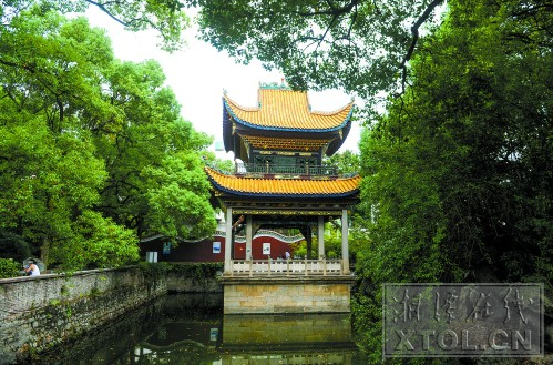 湘潭雨湖八景之鳌山夕照