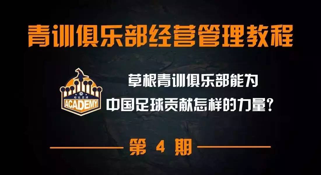 青训俱乐部经营管理教程(4\/8): 草根青训俱乐部