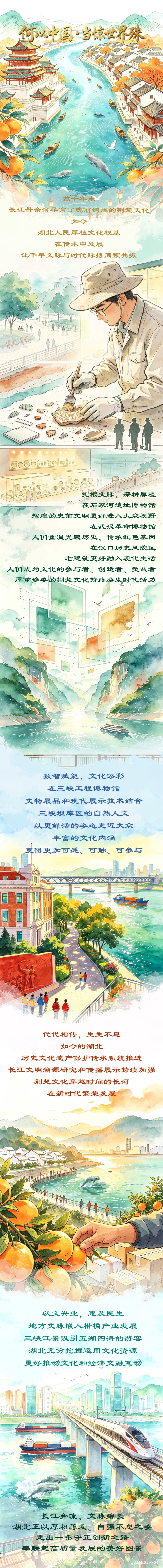 创意长图：一江润荆楚，文脉续新章
