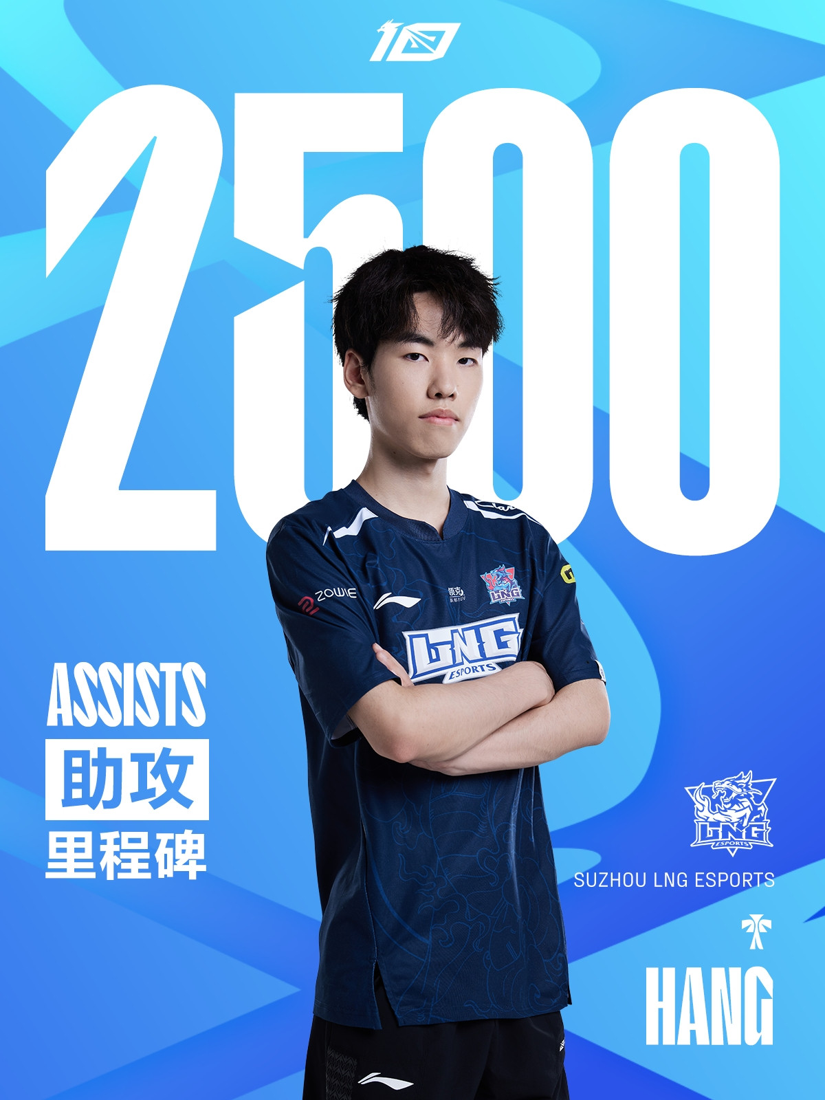 里程碑: Hang达成LPL 2500助攻成就 辅助第12位