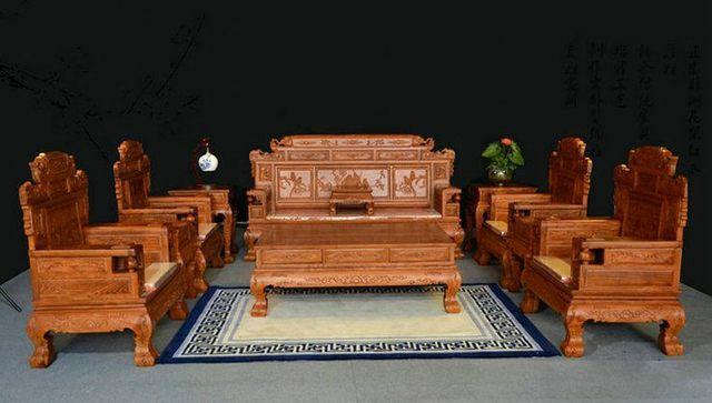 红木家具|缅甸花梨财源滚滚红木沙发欣赏