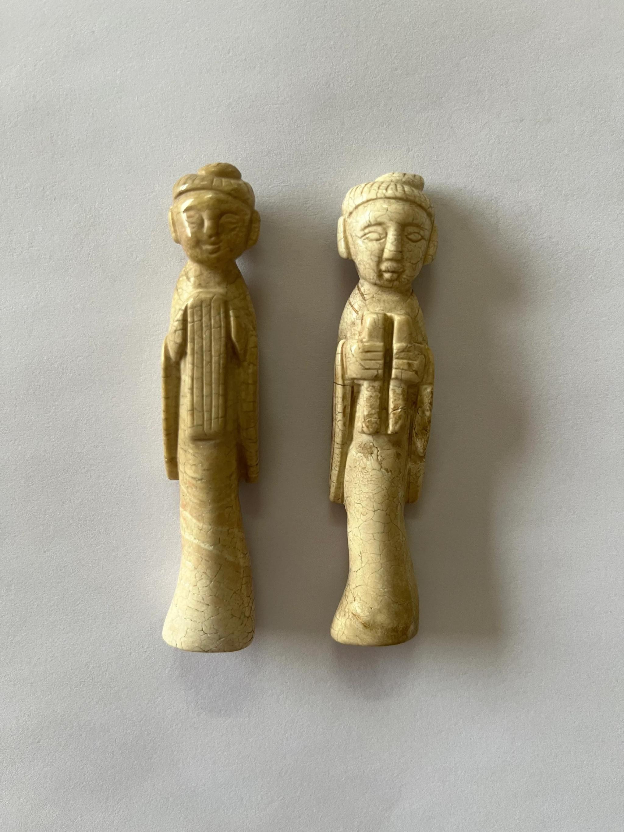 战国时期楚风玉器,罕见偏髻头像玉人_zzd_学生时代