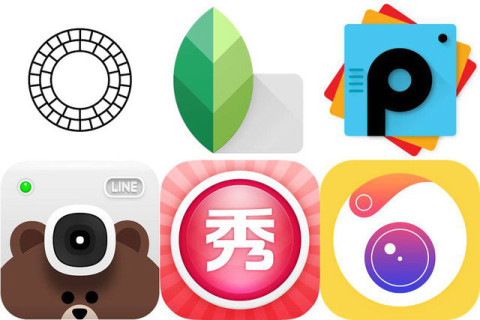 本次对比所用的6款修图app(logo引自googleplay) 简单说下我们对比的